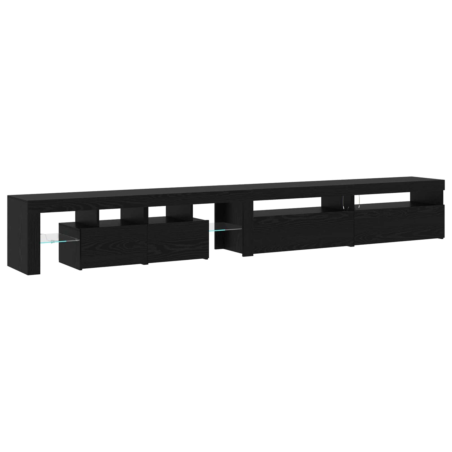 vidaXL TV Cabinet 3 pcs Black Oak 290 x 36.5 x 40 cm Engineered Wood