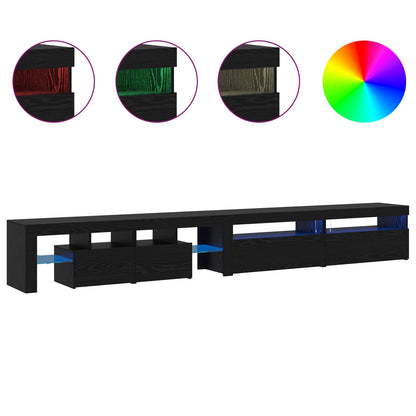 vidaXL TV Cabinet 3 pcs Black Oak 290 x 36.5 x 40 cm Engineered Wood