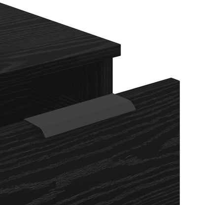 vidaXL Sideboard 3 pcs Black Oak 181 x 30 x 70 cm Engineered Wood