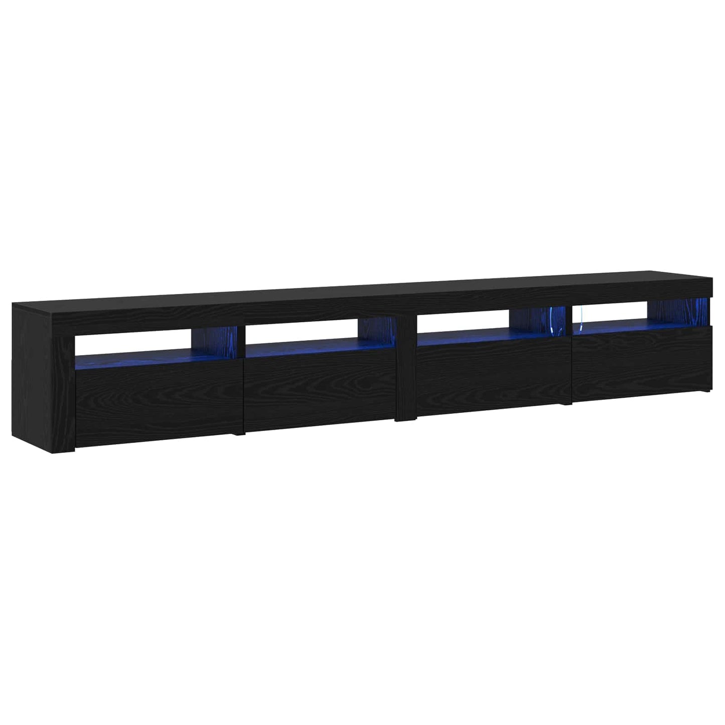 vidaXL TV Cabinet Set 3 pcs Black Oak 240 x 35 x 40 cm Engineered Wood