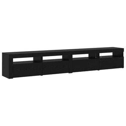 vidaXL TV Cabinet Set 3 pcs Black Oak 240 x 35 x 40 cm Engineered Wood