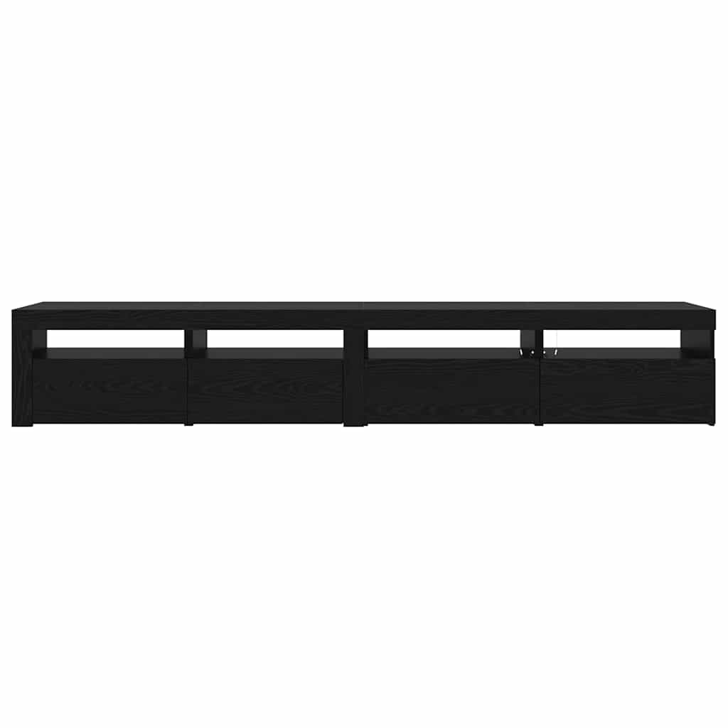 vidaXL TV Cabinet Set 3 pcs Black Oak 240 x 35 x 40 cm Engineered Wood