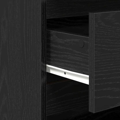 vidaXL Sideboard 2 pcs Black 70 x 41 x 75 cm Engineered Wood