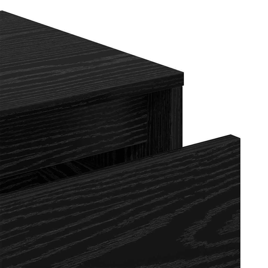 vidaXL Hallway Furniture Set 3 pcs Black oak 80 x 31 x 40 cm
