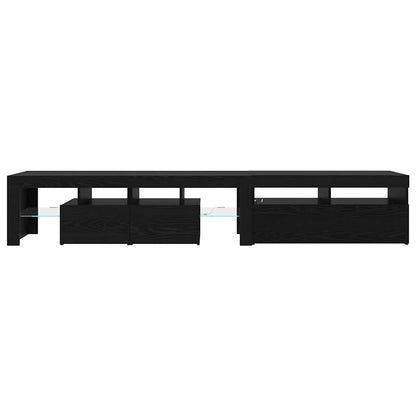 vidaXL TV Cabinet 2 pcs Black Oak 230 x 36.5 x 40 cm Engineered Wood