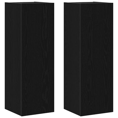 vidaXL TV Cabinet Set 8 pcs Black Oak 100 x 30 x 30 cm Engineered Wood