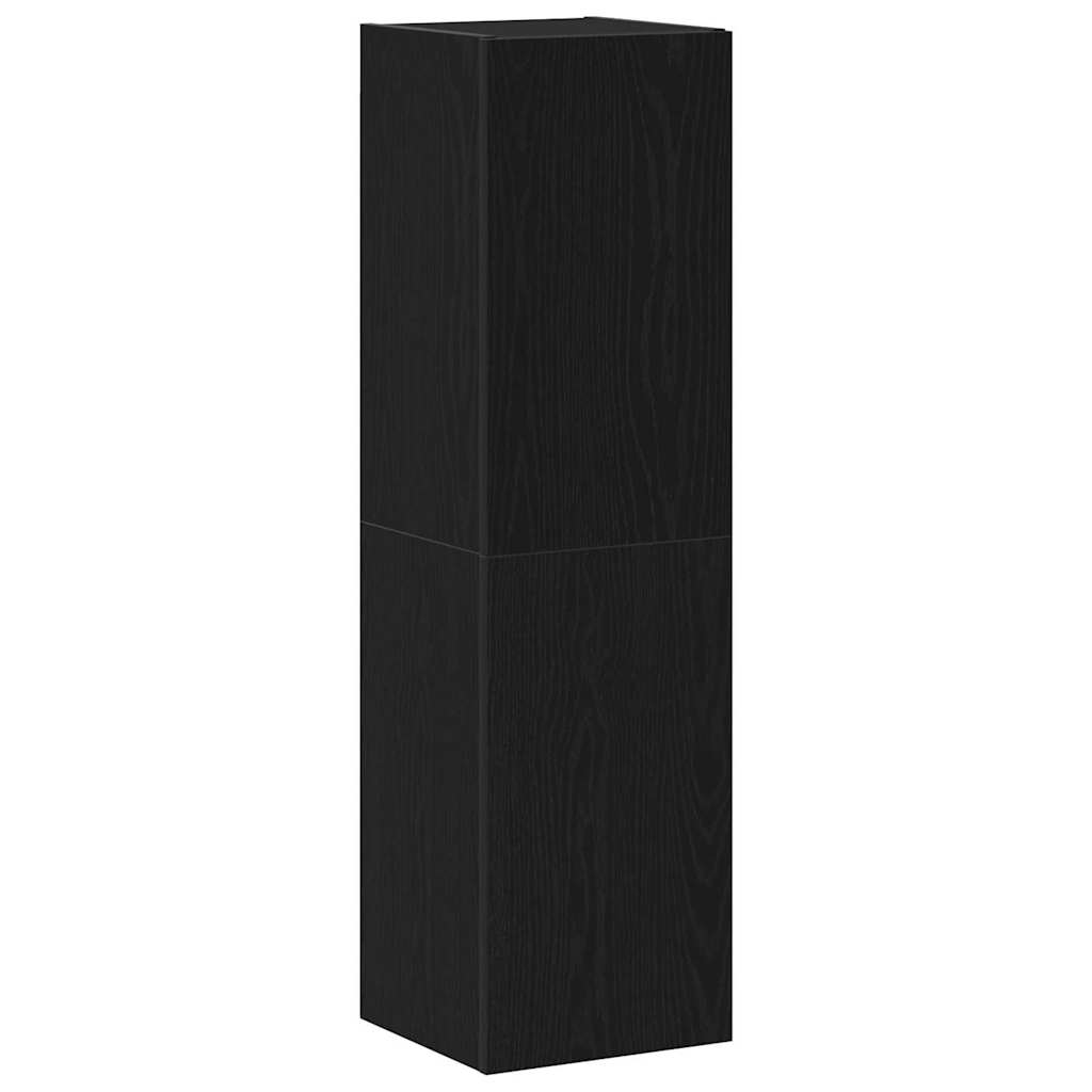 vidaXL TV Cabinet Set Wall-mounted 5 pcs Black Oak Engineered Wood