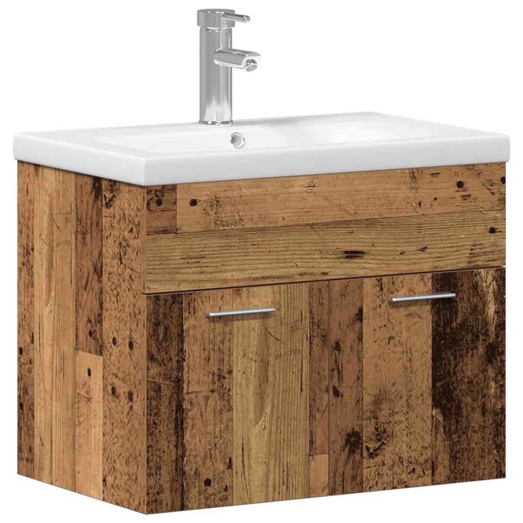 vidaXL Bathroom Cabinet Old Wood 60 x 38.5 x 46 cm Engineered Wood