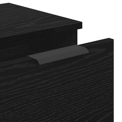 vidaXL Sideboard with Drawer 3 pcs Black Oak Engineered Wood