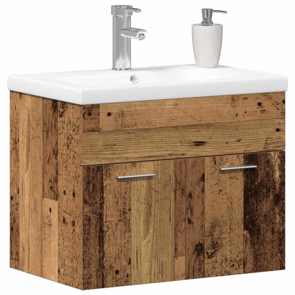 vidaXL Bathroom Cabinet with Drawer Wall-mounted Engineered Wood