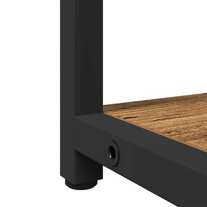 vidaXL Bathroom Vanity Units with Shelf 3 pcs Brown Engineered wood