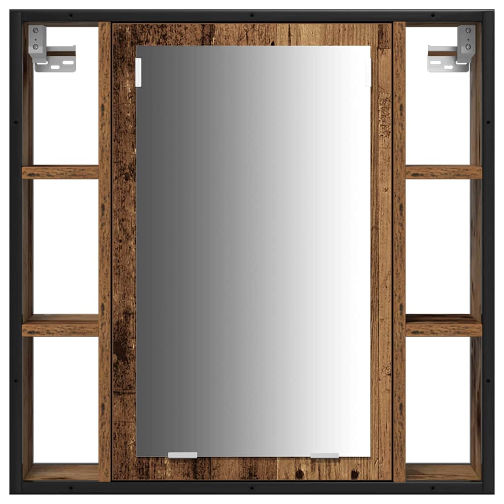 vidaXL Bathroom Vanity Units with Shelf 3 pcs Brown Engineered wood