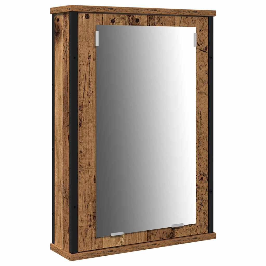 vidaXL Bathroom Furniture Set with Door 3 pcs Old wood Engineered wood