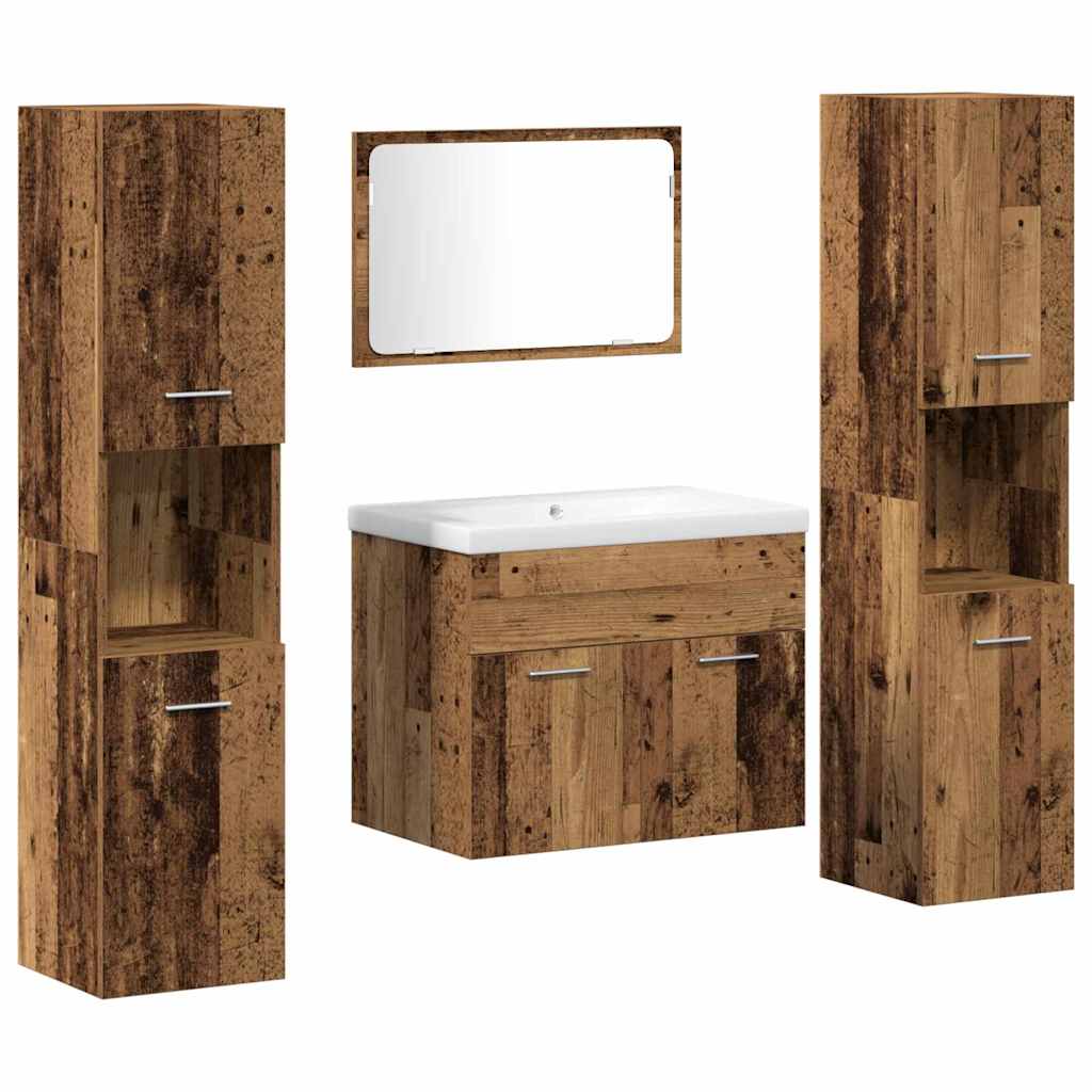 vidaXL Storage Set Wall-mounted 4 pcs Engineered Wood