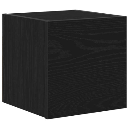 vidaXL TV Cabinet Set 7 pcs Black Oak 100 x 30 x 30 cm Engineered Wood