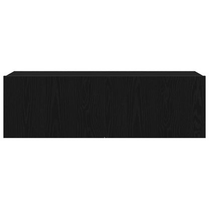 vidaXL TV Cabinet Set 7 pcs Black Oak 100 x 30 x 30 cm Engineered Wood