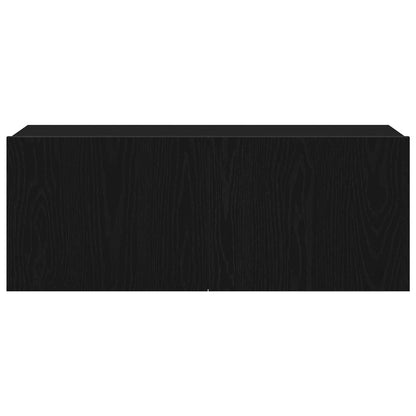 vidaXL TV Cabinet Set 7 pcs Black Oak 100 x 30 x 30 cm Engineered Wood