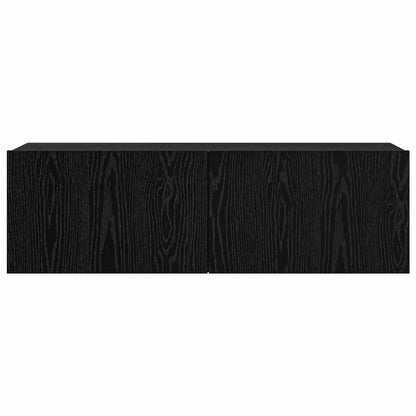 vidaXL TV Cabinet Set 6 pcs Black Oak 100 x 30 x 30 cm Engineered Wood