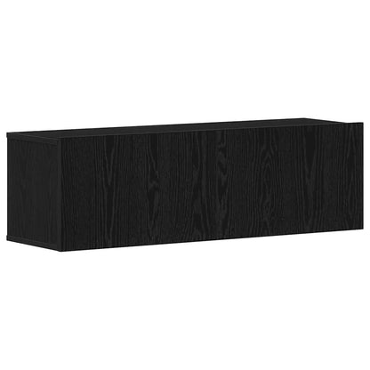 vidaXL TV Cabinet Set Wall-mounted 8 pcs Black Oak Engineered Wood
