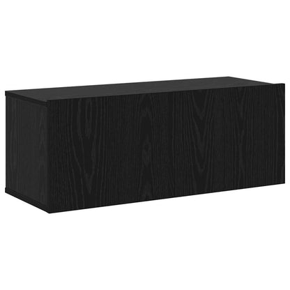 vidaXL TV Cabinet Set Wall-mounted 7 pcs Black Oak Engineered Wood