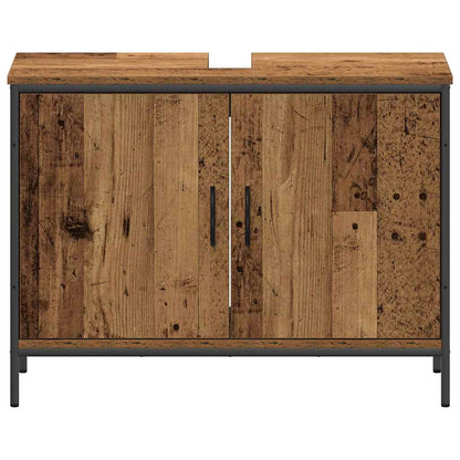 vidaXL Bathroom Furniture Set with Shelf 4 pcs Brown Engineered wood