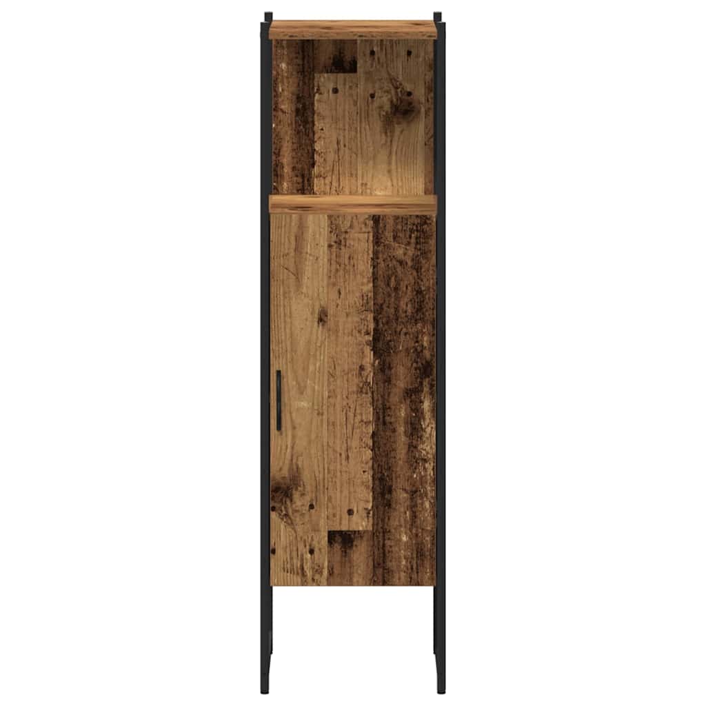 vidaXL Bathroom Furniture Set with Door 4 pcs Old wood Engineered wood