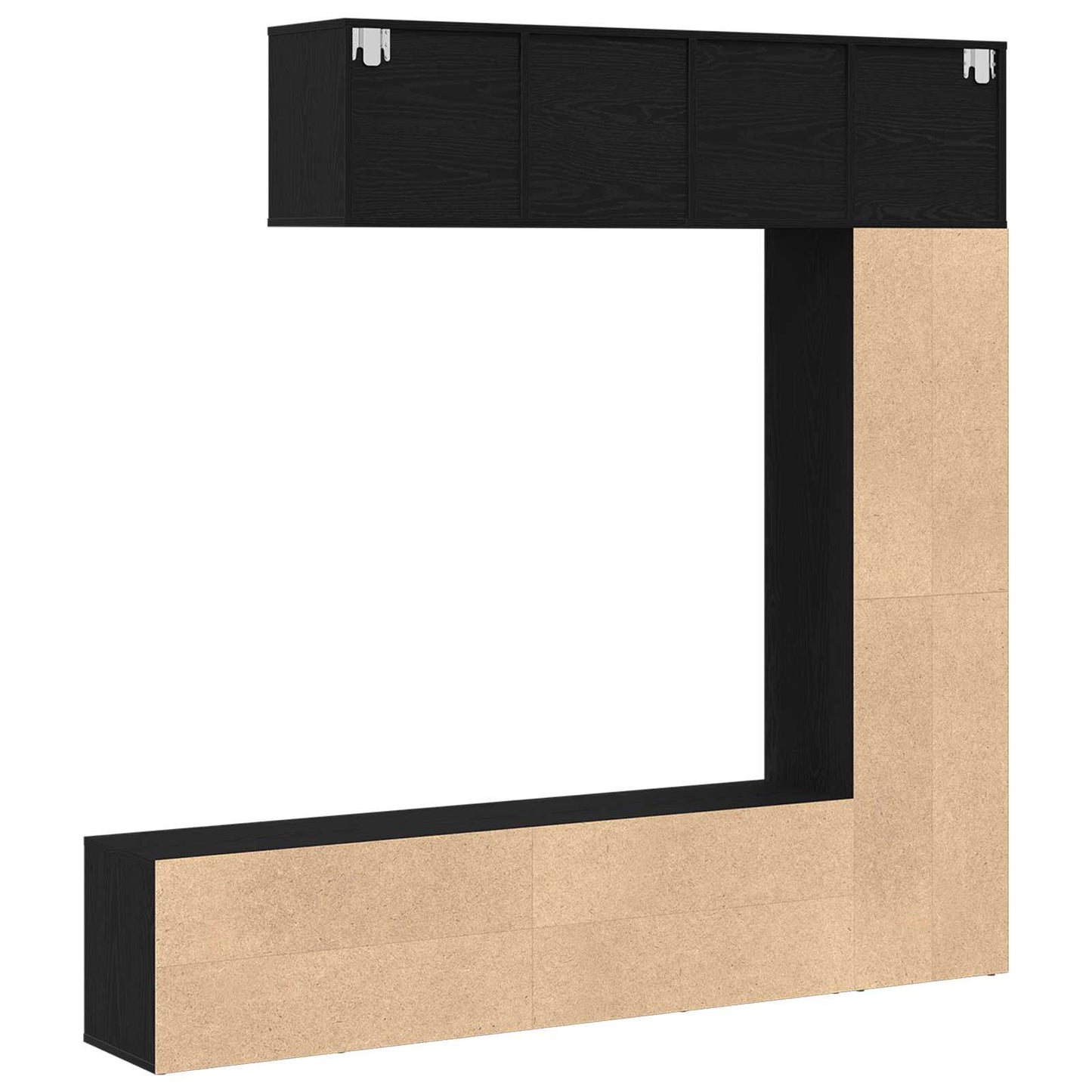 vidaXL Bookshelf 12-Tier 3 pcs 36 x 30 x 143 cm Engineered Wood