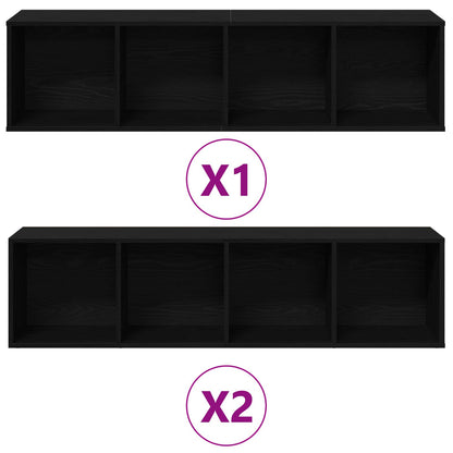 vidaXL Bookshelf 12-Tier 3 pcs 36 x 30 x 143 cm Engineered Wood
