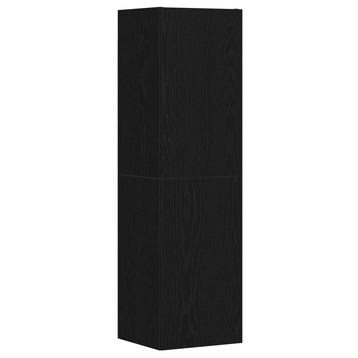 vidaXL TV Cabinet Set Wall-mounted 4 pcs Black Oak 130.5 x 30 x 140 cm