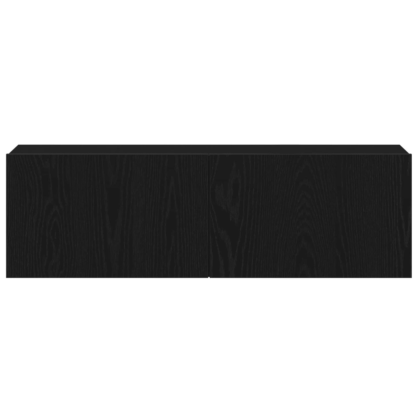 vidaXL TV Cabinet Set Wall-mounted 4 pcs Black Oak 130.5 x 30 x 140 cm