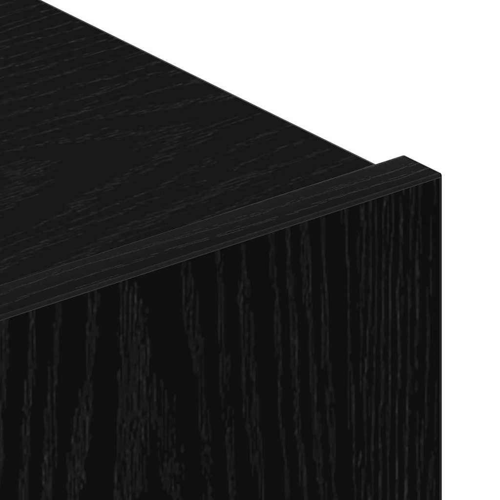 vidaXL TV Cabinet Set Wall-mounted Black Oak Engineered Wood