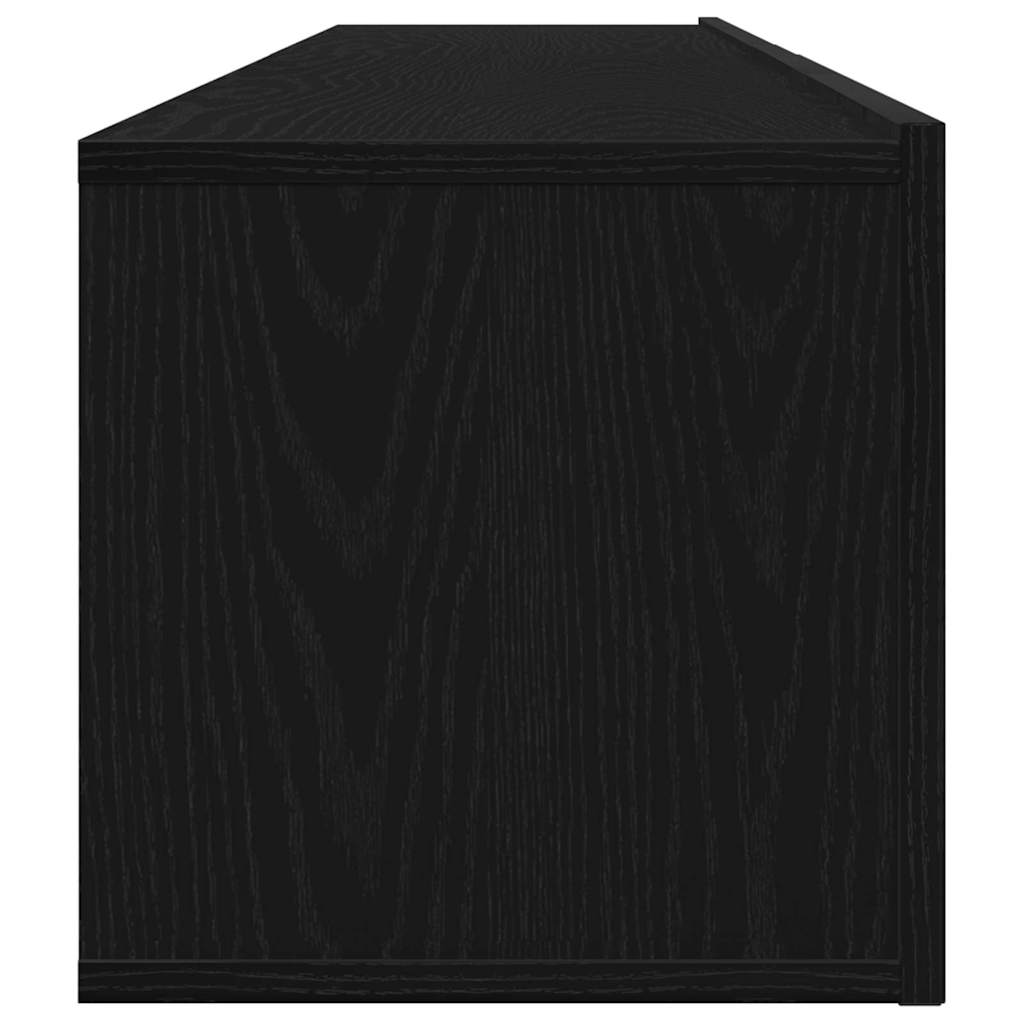 vidaXL TV Cabinet Set Wall-mounted 2 pcs Black Oak Engineered Wood