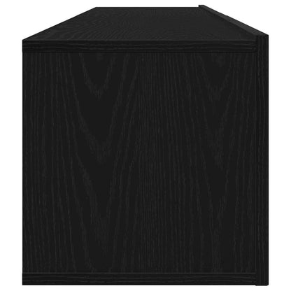 vidaXL TV Cabinet Set Wall-mounted 2 pcs Black Oak Engineered Wood