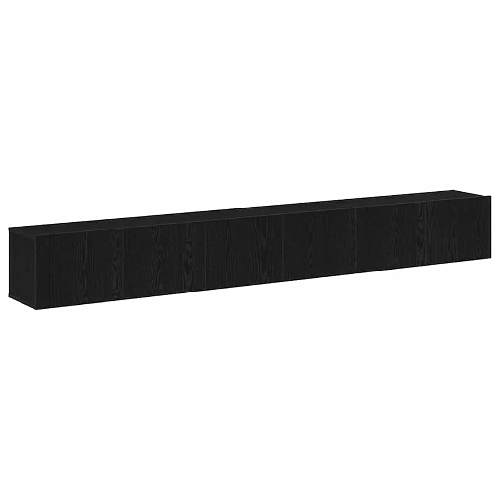 vidaXL TV Cabinet Set 3 pcs Black Oak 80 x 30 x 30 cm Engineered Wood