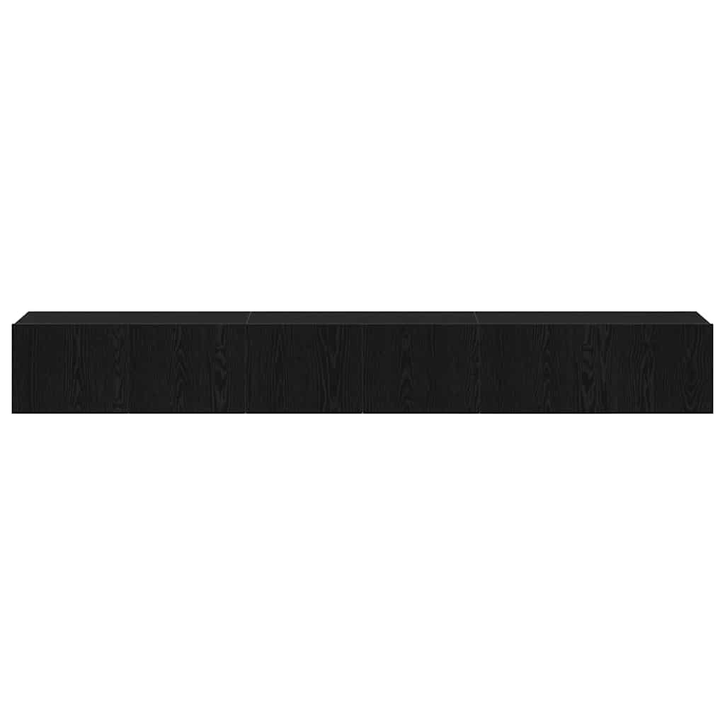 vidaXL TV Cabinet Set 3 pcs Black Oak 80 x 30 x 30 cm Engineered Wood
