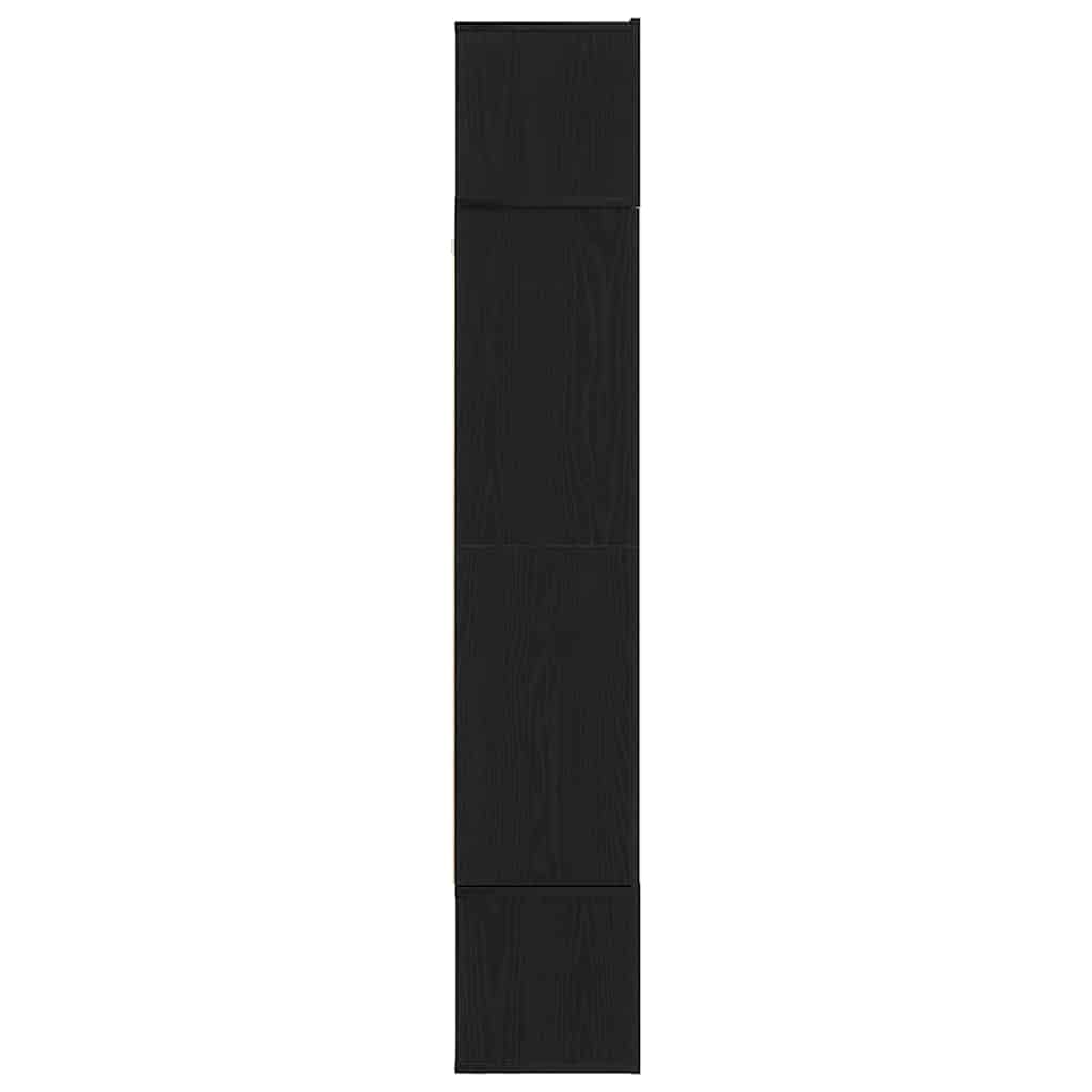 vidaXL TV Cabinet Set Wall-mounted 9 pcs Black Oak Engineered Wood
