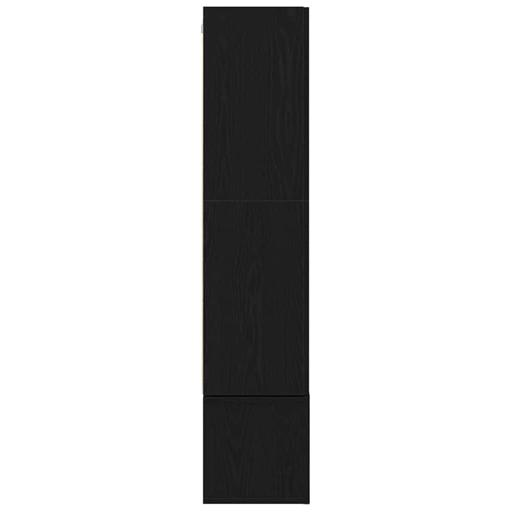 vidaXL TV Cabinet Set Wall-mounted 6 pcs Black Oak Engineered Wood