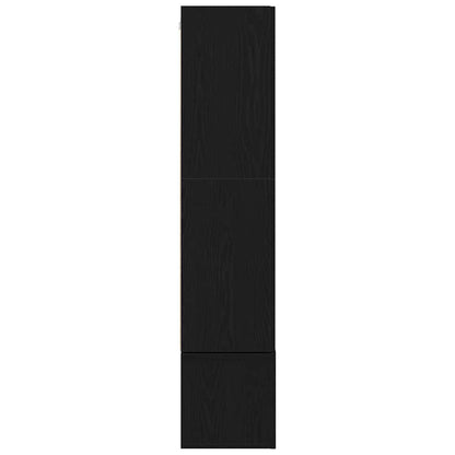 vidaXL TV Cabinet Set Wall-mounted 6 pcs Black Oak Engineered Wood