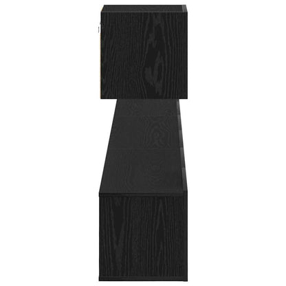 vidaXL TV Cabinet Set Wall-mounted Black Oak Engineered Wood