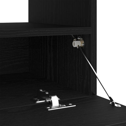 vidaXL TV Cabinet Set 2 pcs Black 180 x 35 x 40 cm Engineered Wood