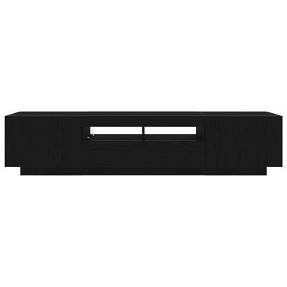 vidaXL TV Cabinet Set 2 pcs Black 180 x 35 x 40 cm Engineered Wood