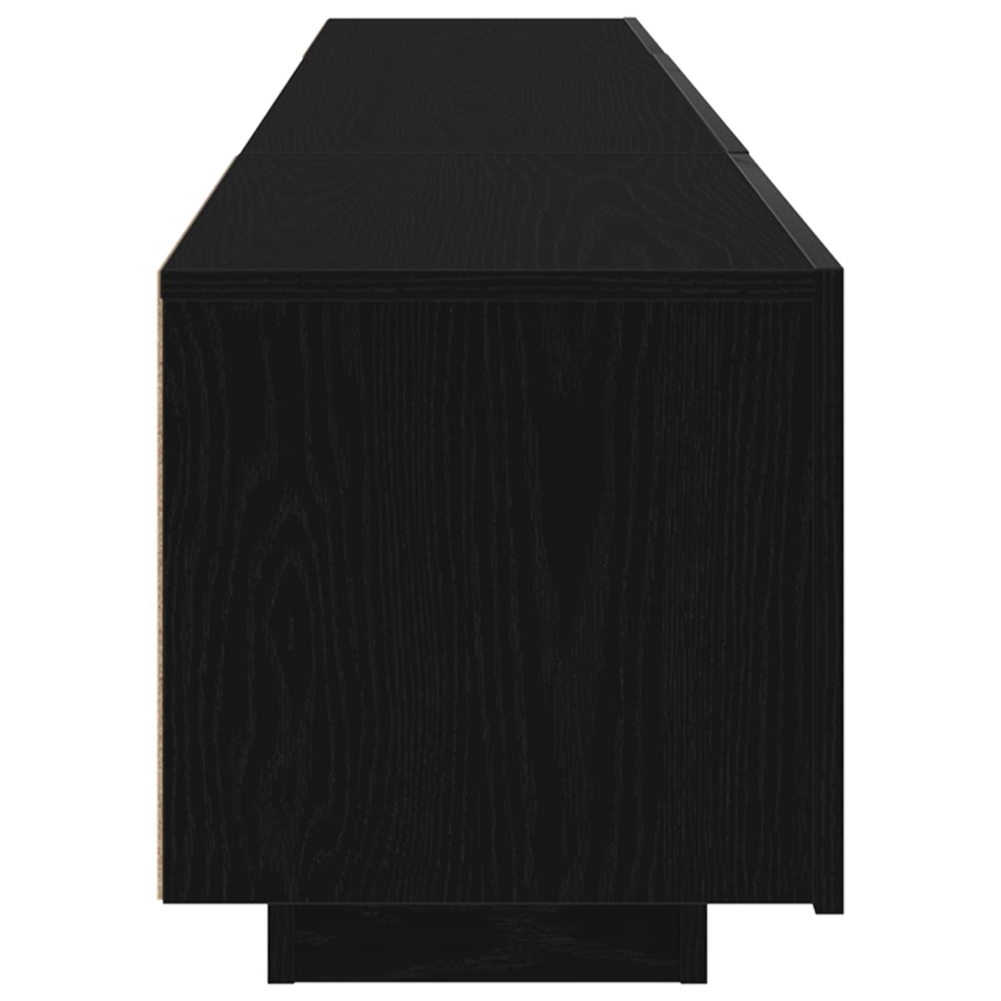 vidaXL TV Cabinet Set 2 pcs Black 180 x 35 x 40 cm Engineered Wood