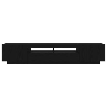 vidaXL TV Cabinet Set 2 pcs Black 200 x 35 x 40 cm Engineered Wood