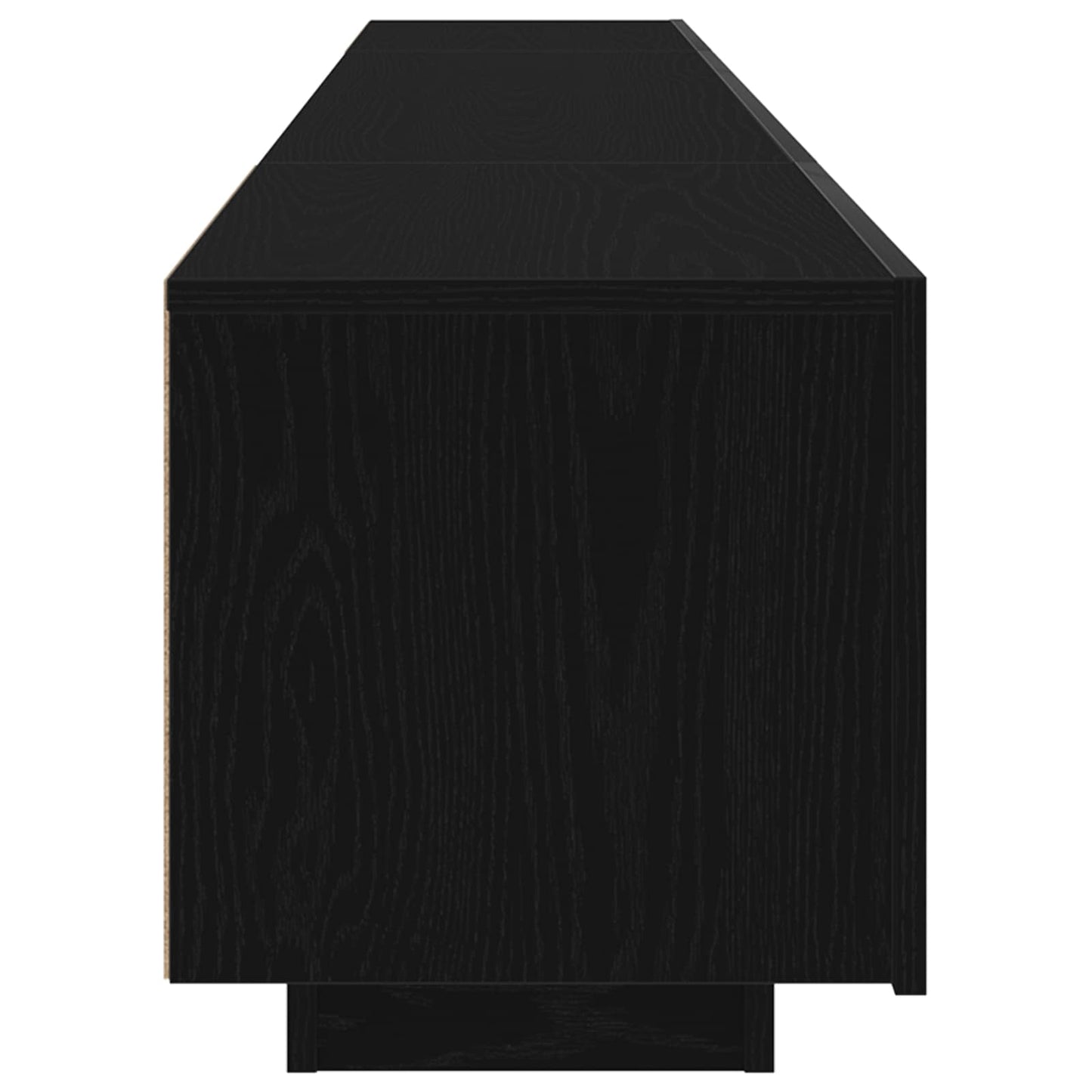 vidaXL TV Cabinet Set 2 pcs Black 200 x 35 x 40 cm Engineered Wood