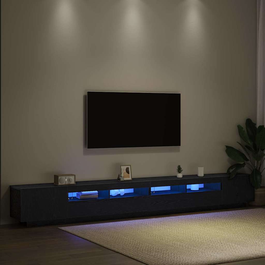 vidaXL TV Cabinet Set 3 pcs Black 300 x 35 x 40 cm Engineered Wood