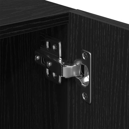 vidaXL TV Cabinet 100 x 35 x 40 cm Black Oak Engineered Wood