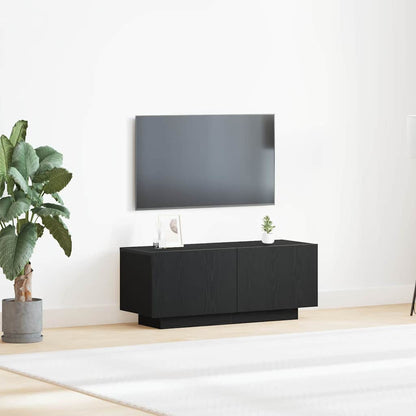 vidaXL TV Cabinet 100 x 35 x 40 cm Black Oak Engineered Wood