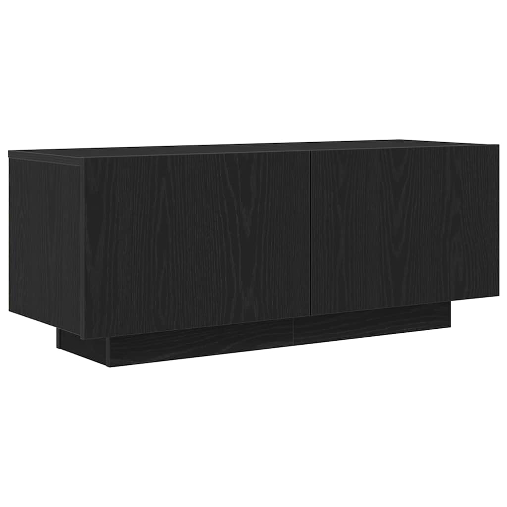 vidaXL TV Cabinet 100 x 35 x 40 cm Black Oak Engineered Wood