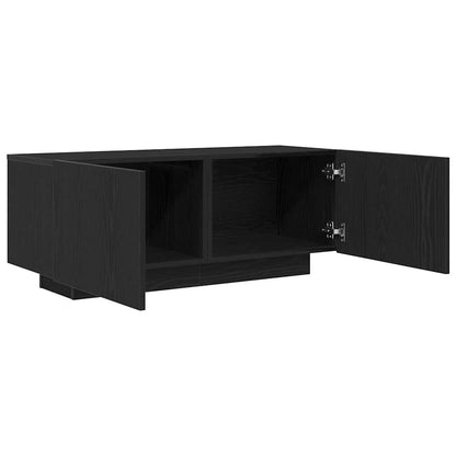 vidaXL TV Cabinet 100 x 35 x 40 cm Black Oak Engineered Wood
