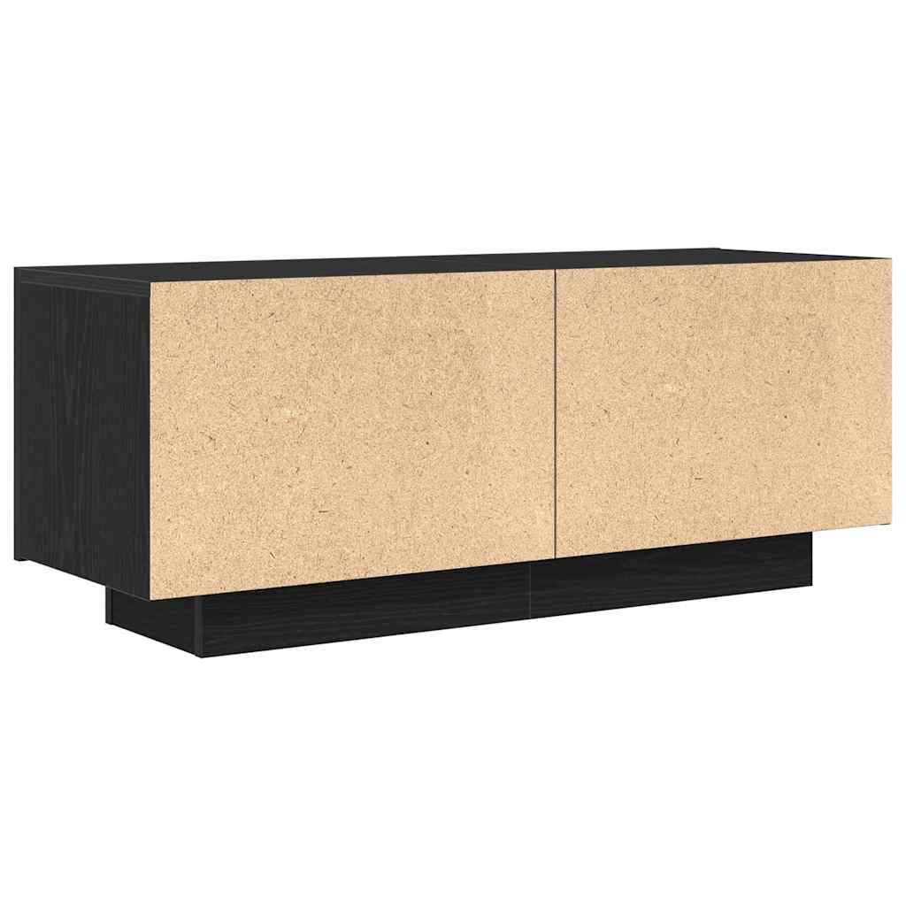 vidaXL TV Cabinet 100 x 35 x 40 cm Black Oak Engineered Wood